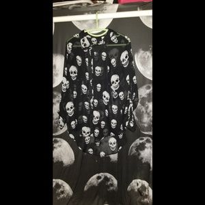 Skull chiffon blouse